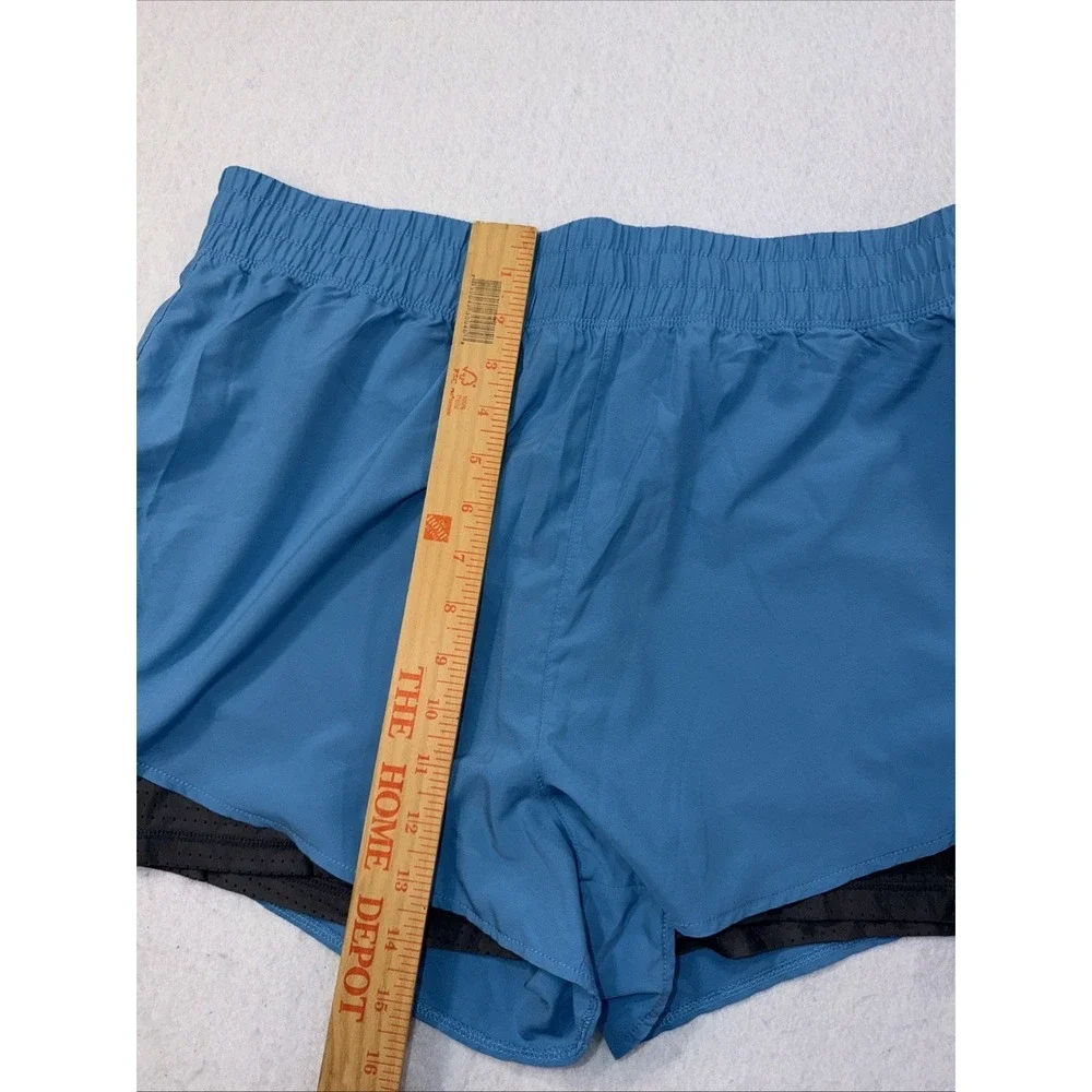 Fabletics‎ Women's Lined Running Shorts Blue Athletic Workout Gym Size L Approx